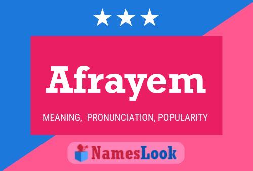 Afrayem Name Poster