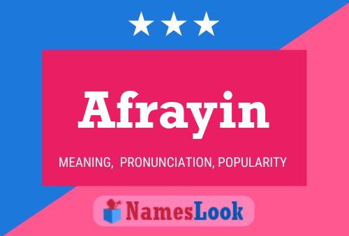 Afrayin Name Poster