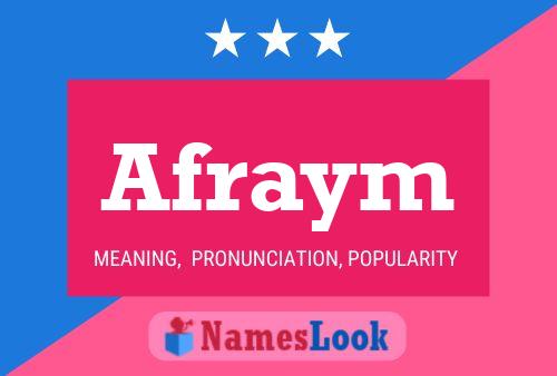 Afraym Name Poster