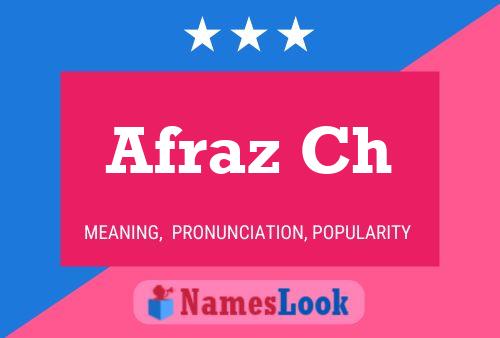 Afraz Ch Name Poster