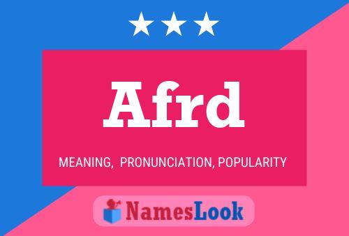 Afrd Name Poster