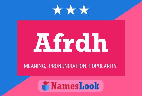 Afrdh Name Poster