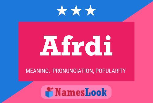 Afrdi Name Poster