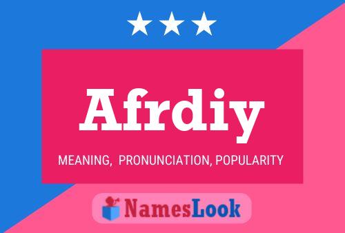 Afrdiy Name Poster