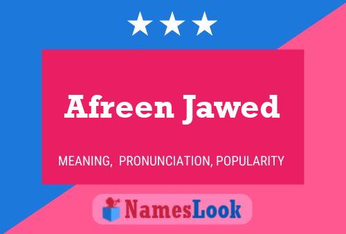 Afreen Jawed Name Poster