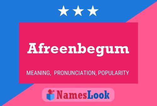 Afreenbegum Name Poster