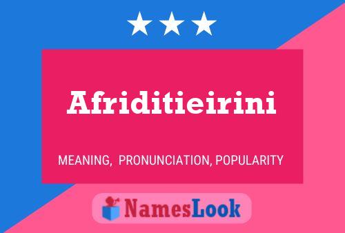 Afriditieirini Name Poster