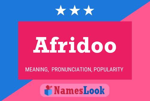 Afridoo Name Poster