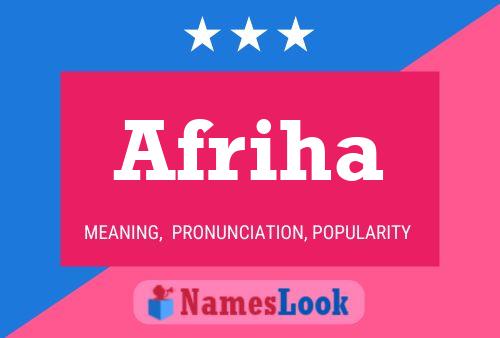 Afriha Name Poster