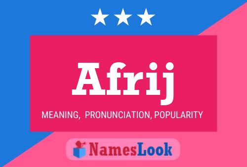 Afrij Name Poster