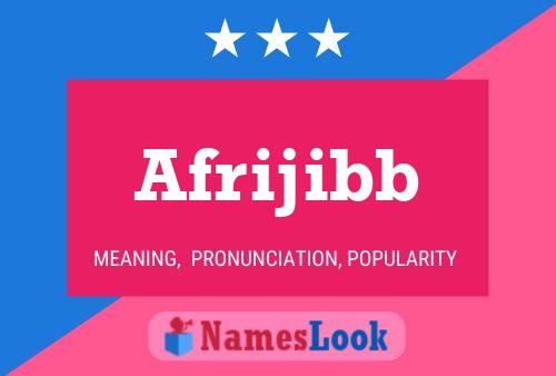 Afrijibb Name Poster