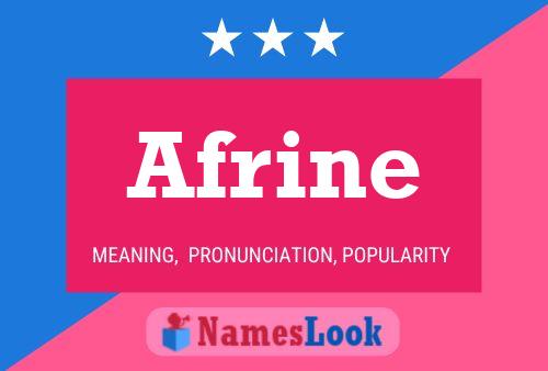 Afrine Name Poster