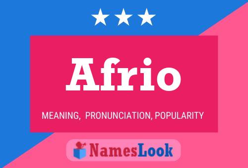 Afrio Name Poster