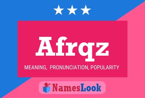 Afrqz Name Poster