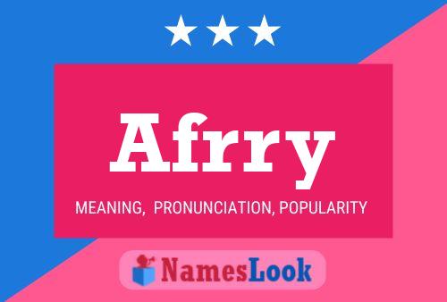 Afrry Name Poster