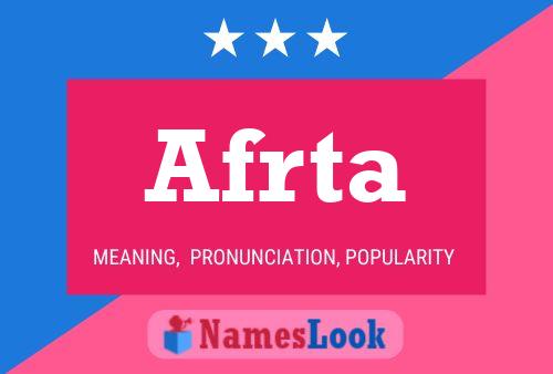 Afrta Name Poster