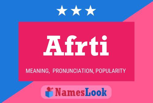 Afrti Name Poster