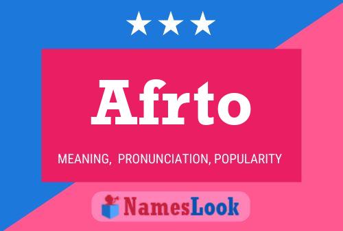 Afrto Name Poster