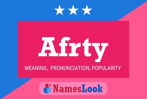 Afrty Name Poster