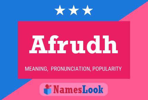 Afrudh Name Poster