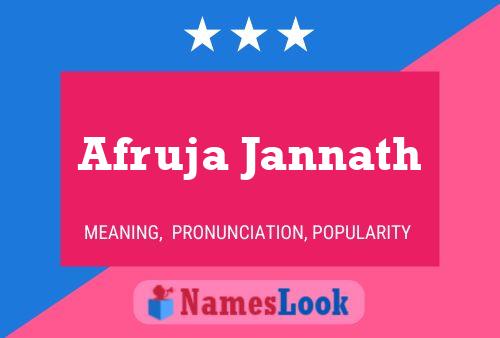 Afruja Jannath Name Poster