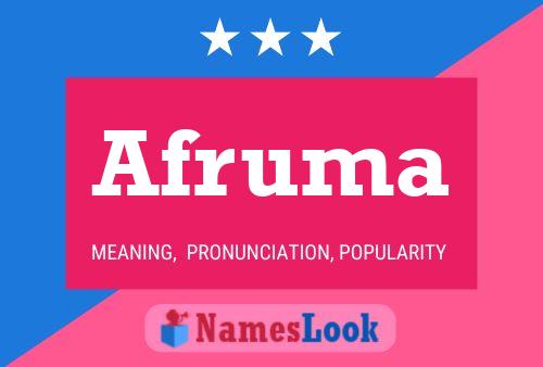 Afruma Name Poster