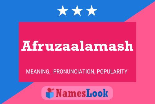 Afruzaalamash Name Poster