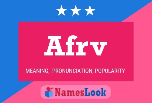 Afrv Name Poster