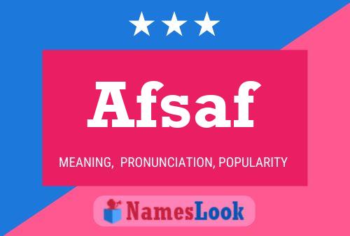 Afsaf Name Poster