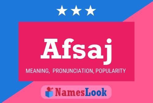 Afsaj Name Poster