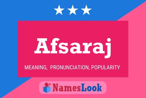 Afsaraj Name Poster