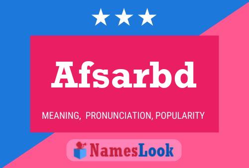 Afsarbd Name Poster