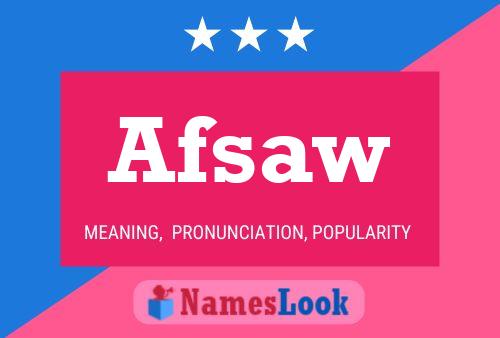 Afsaw Name Poster