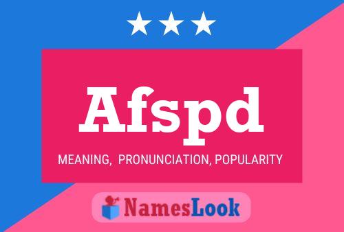 Afspd Name Poster