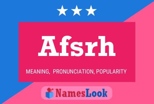 Afsrh Name Poster