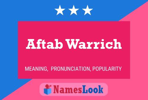 Aftab Warrich Name Poster