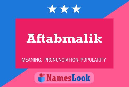 Aftabmalik Name Poster