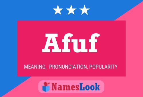 Afuf Name Poster