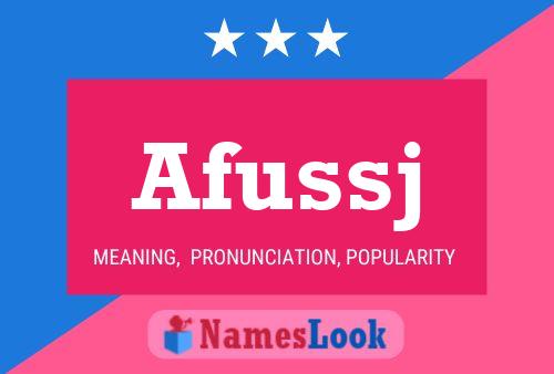 Afussj Name Poster