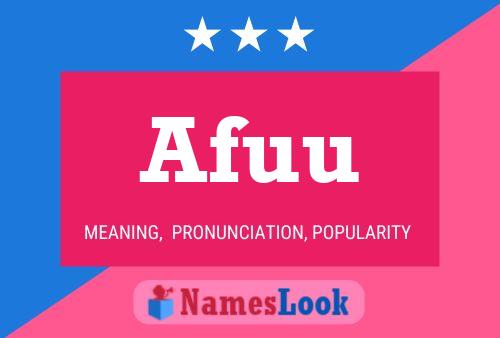 Afuu Name Poster