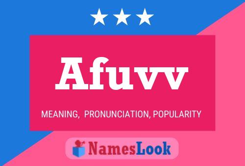 Afuvv Name Poster