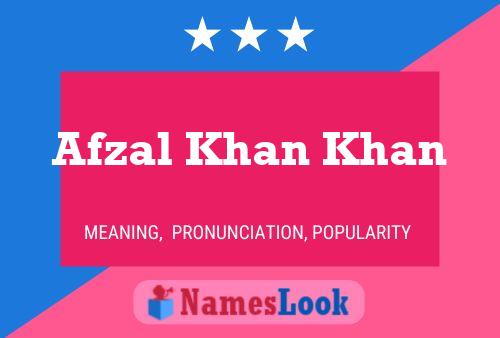 Afzal Khan Khan Name Poster