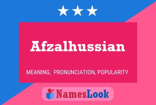 Afzalhussian Name Poster