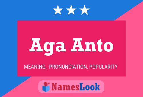 Aga Anto Name Poster