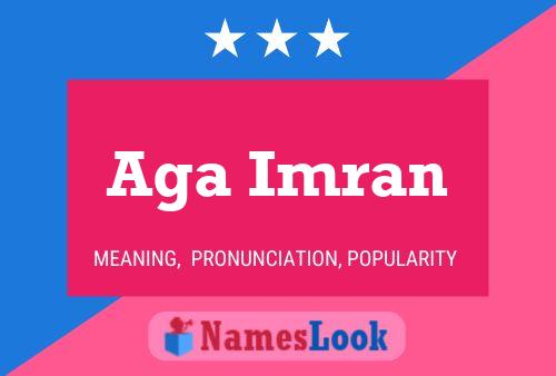 Aga Imran Name Poster