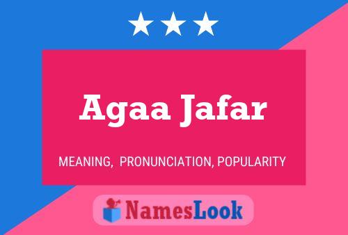 Agaa Jafar Name Poster