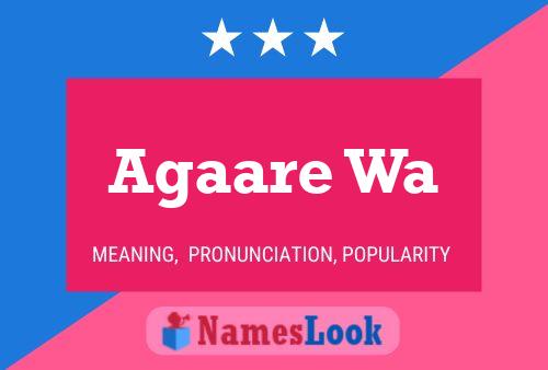 Agaare Wa Name Poster