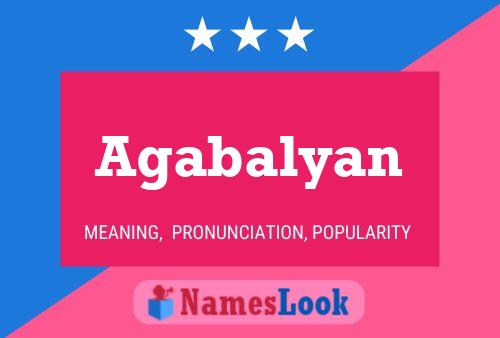 Agabalyan Name Poster