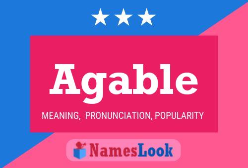 Agable Name Poster