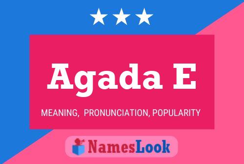 Agada E Name Poster